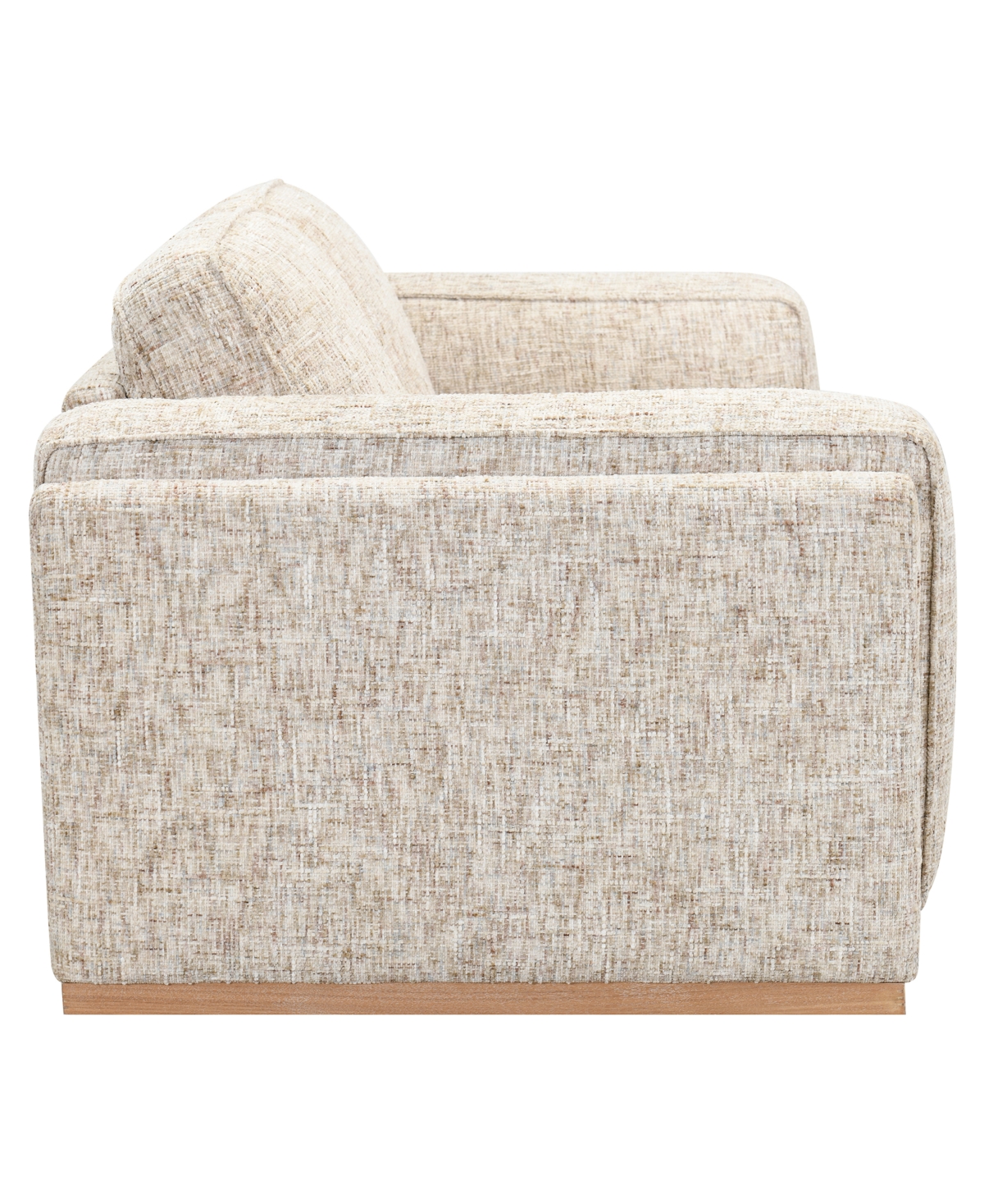 Baymont 69" Top-Grain Leather Pad-Arm Loveseat, Macy's Exclusive