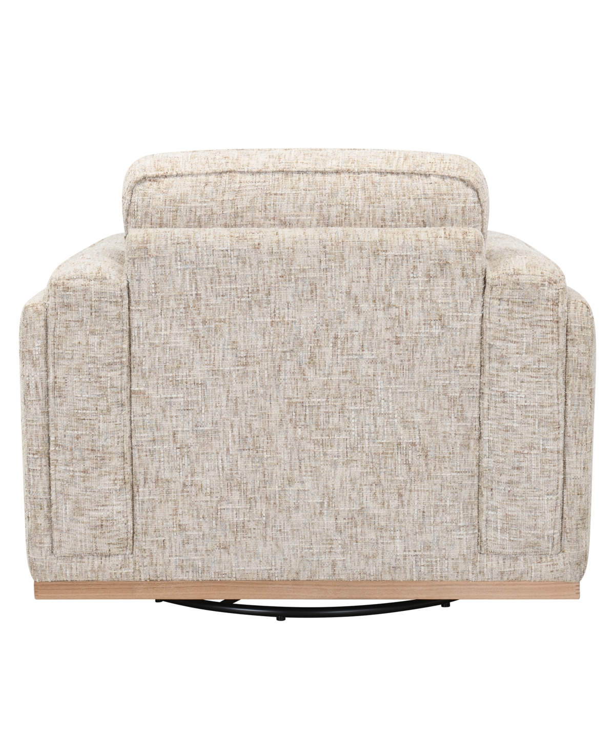 Baymont 42" Top-Grain Leather Swivel Chair, Macy's Exclusive