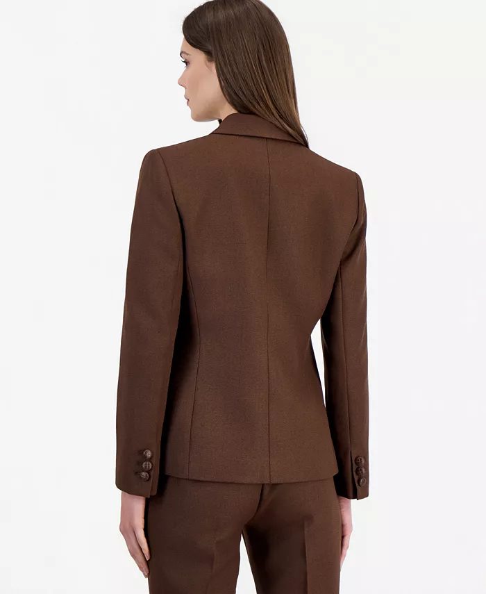 Women's Shoulder-Padded Peak-Lapel Blazer - thumbnail 10
