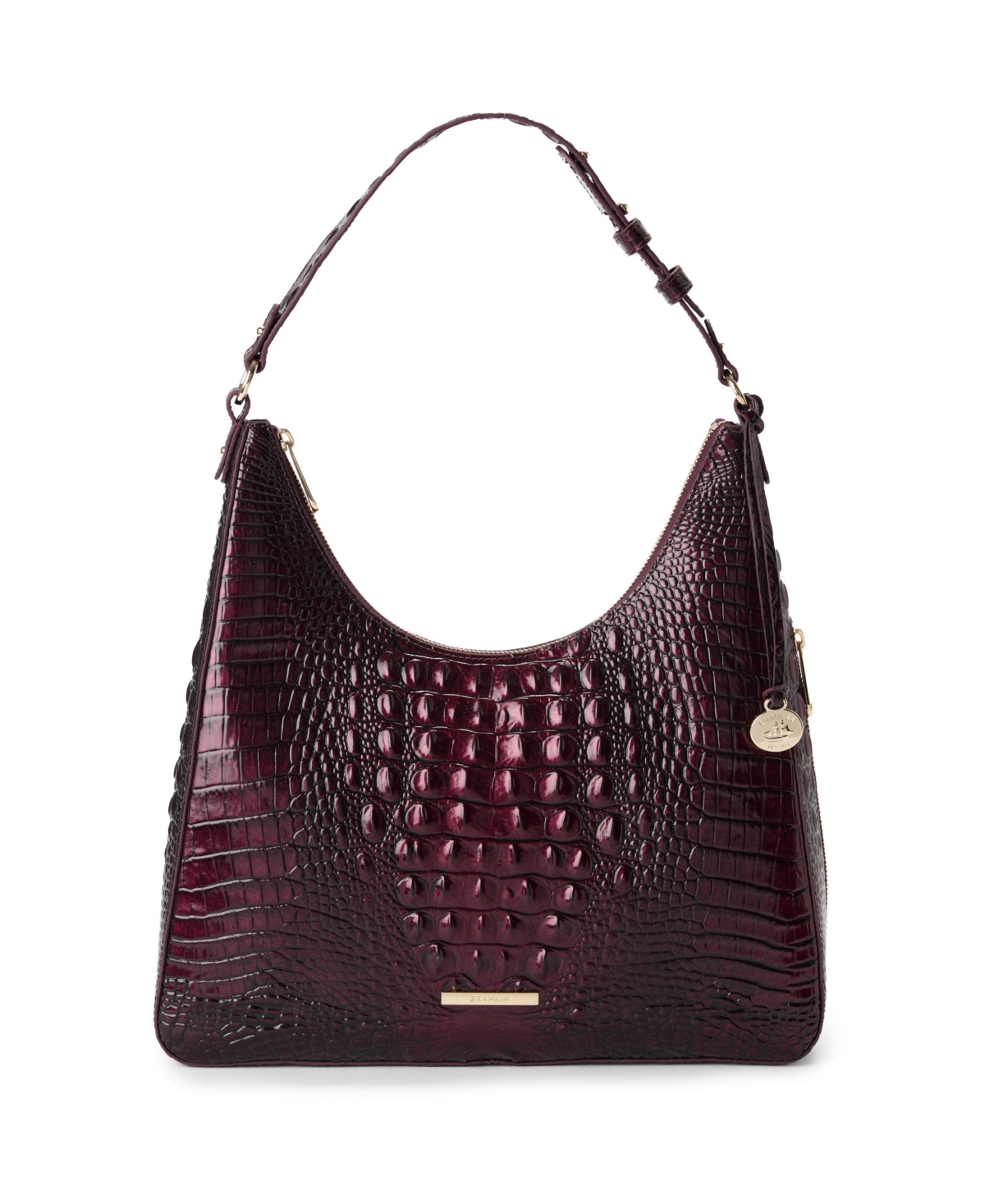 Brahmin Tabitha Leather Shoulder Bag In Oxblood