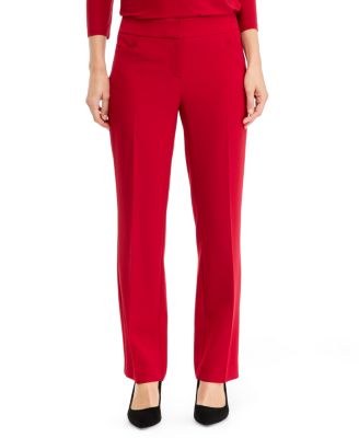 Women's Petite Straight-Leg Mid-Rise Dress Pants