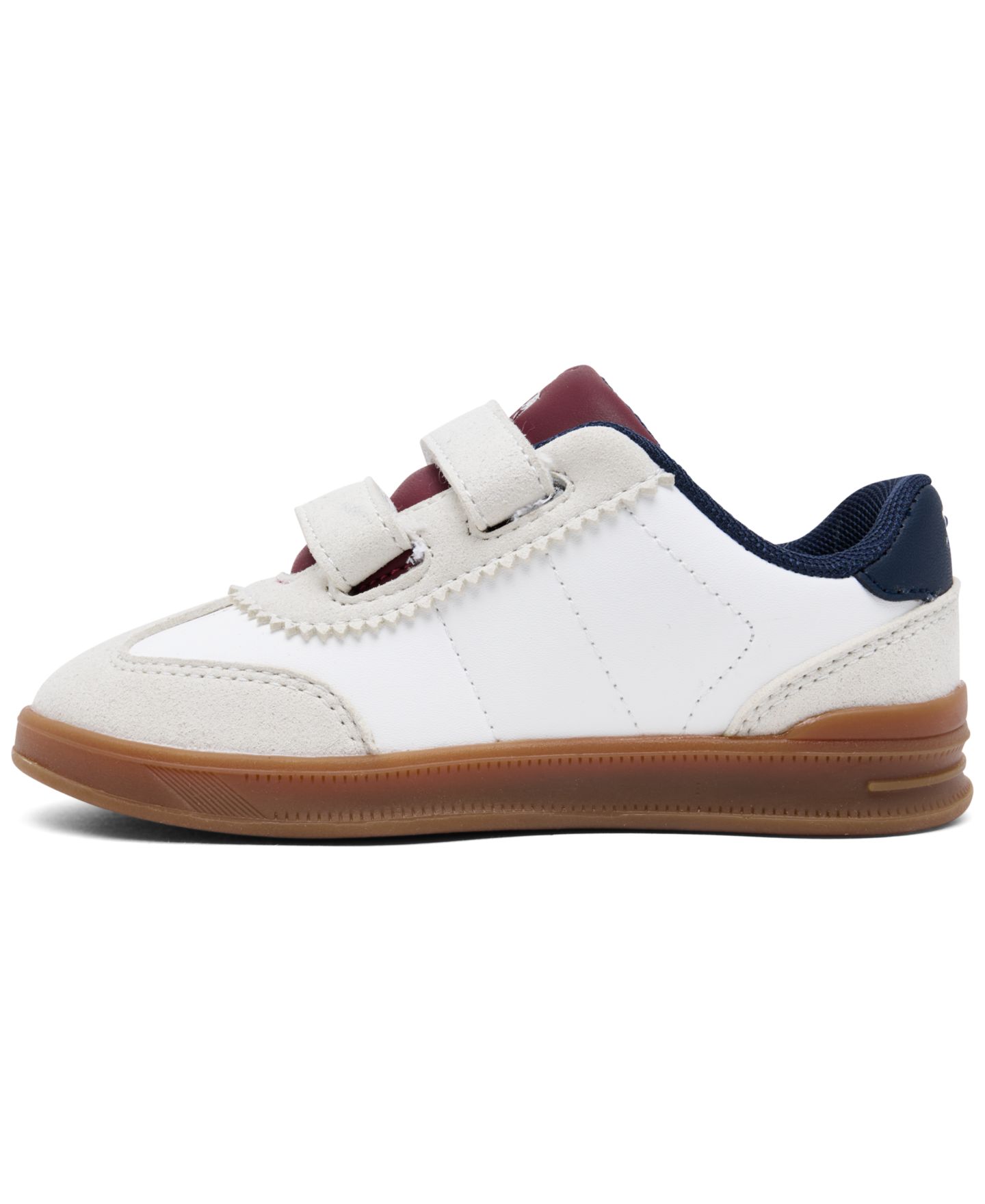 Детские кеды Polo Ralph Lauren Hollis EZ на резинках, Finish Line, цвет: Белый / Серебристый — фото 3