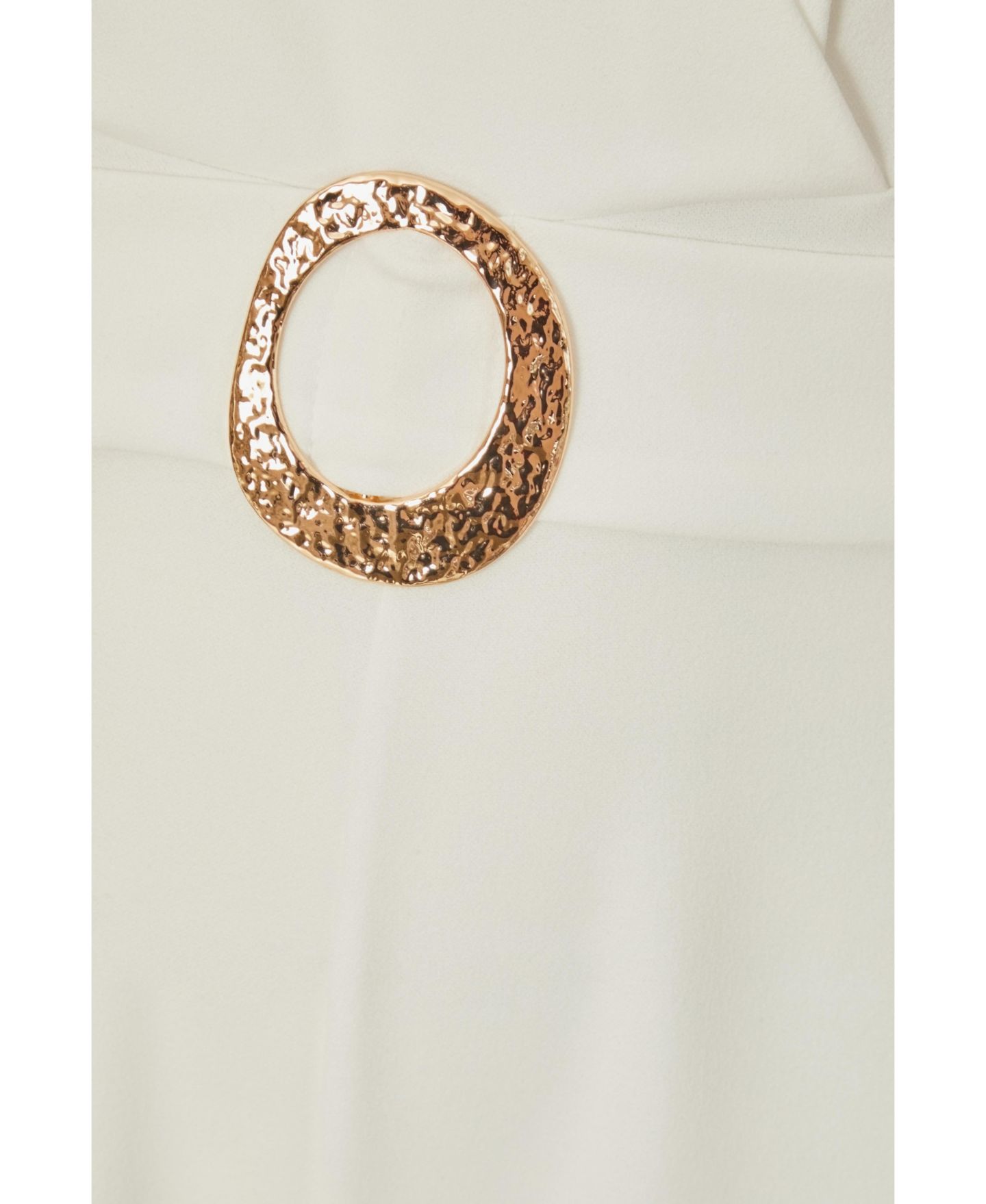 Женский комбинезон QUIZ Plus Size Wrap Buckle Jumpsuit, цвет: Кремовый — фото 6