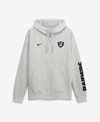 Men's Las Vegas Raiders Cool Down Club Full-Zip Screen-Print Hoodie