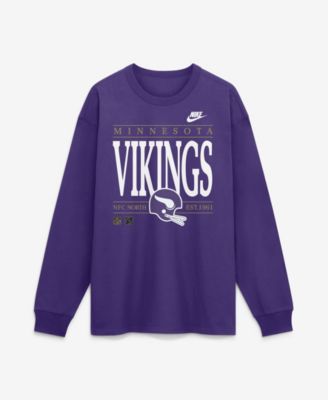 Men's Minnesota Vikings Rewind Max90 Throwback-Graphic Long-Sleeve Crewneck T-Shirt