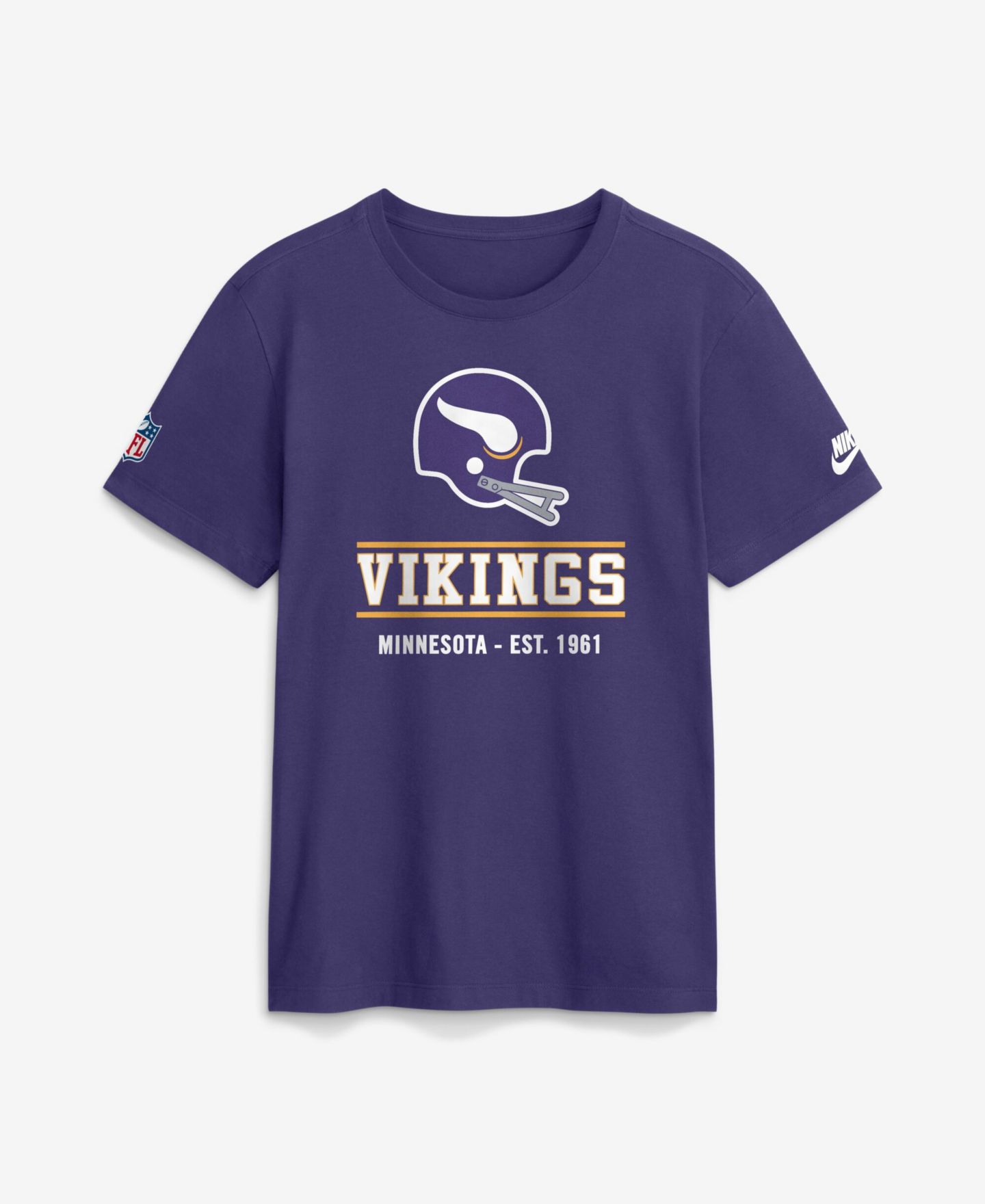 Мужская футболка Nike Big & Tall Minnesota Vikings Sideline Final Sprint Dri-FIT Crew Neck — фото 1