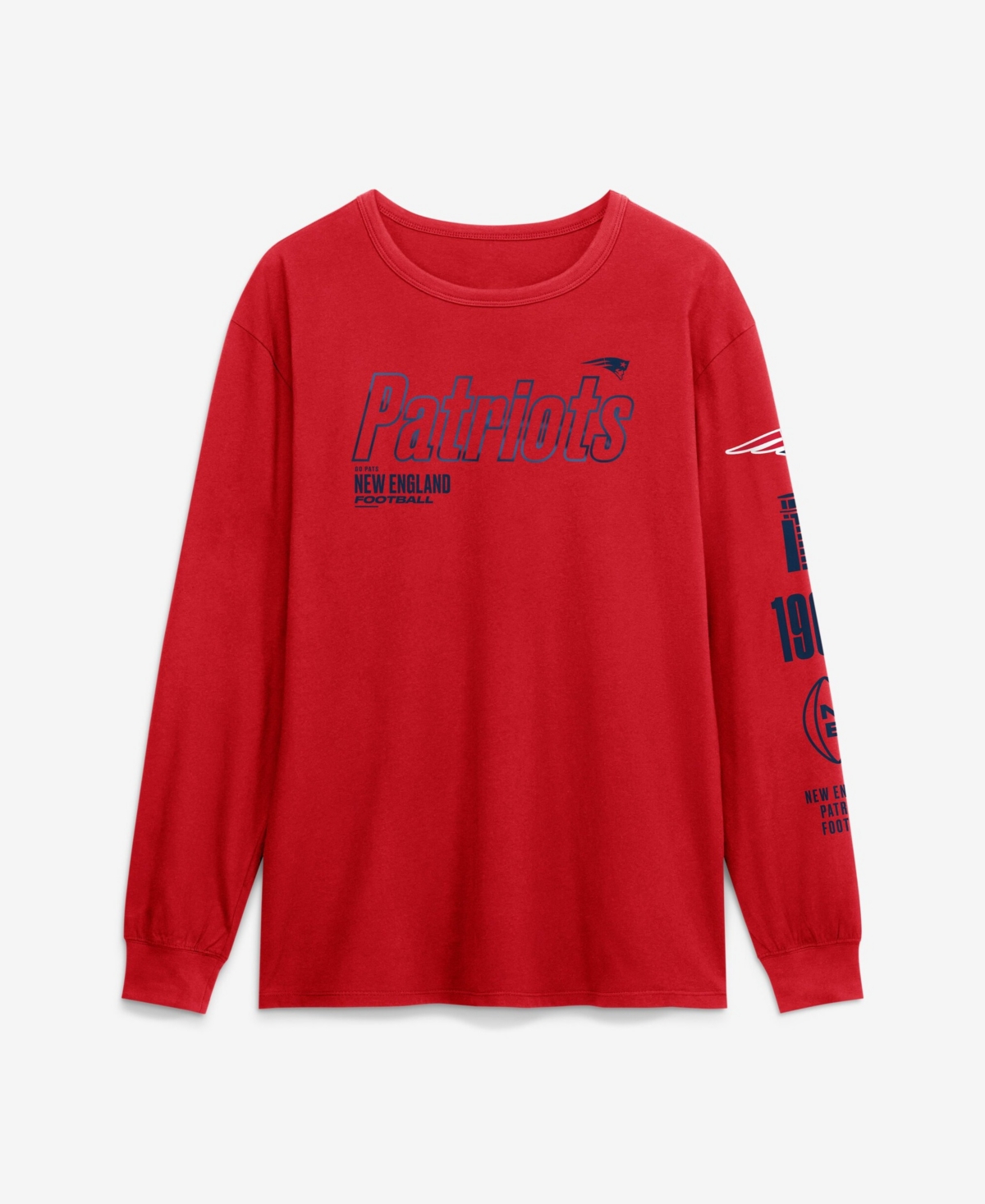 Fanatics Men's New England Patriots Legacy Crew-Neck Long-Sleeve T-Shirt - Red
