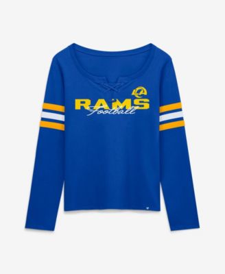 Women's Los Angeles Rams Team First Coverage Scheme Lace-Up Long Sleeve T-Shirt