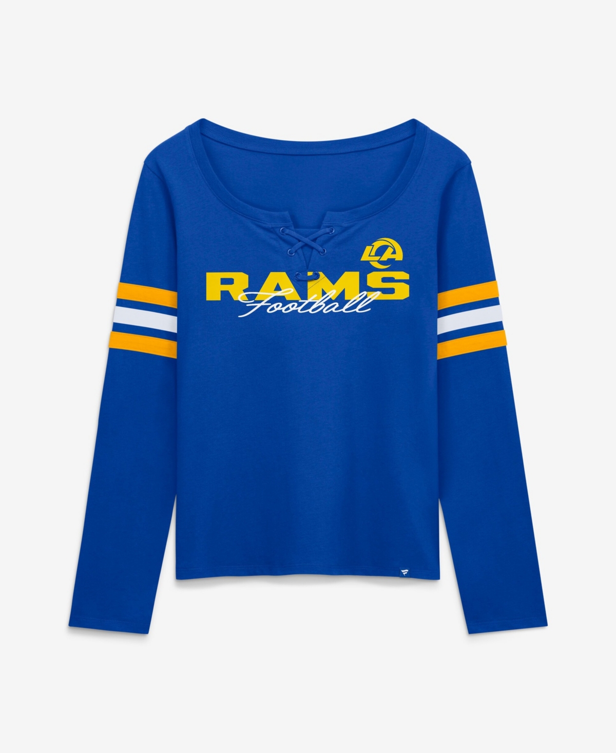 Fanatics Women's Los Angeles Rams Team First Coverage Scheme Lace-Up Long Sleeve T-Shirt - Royal