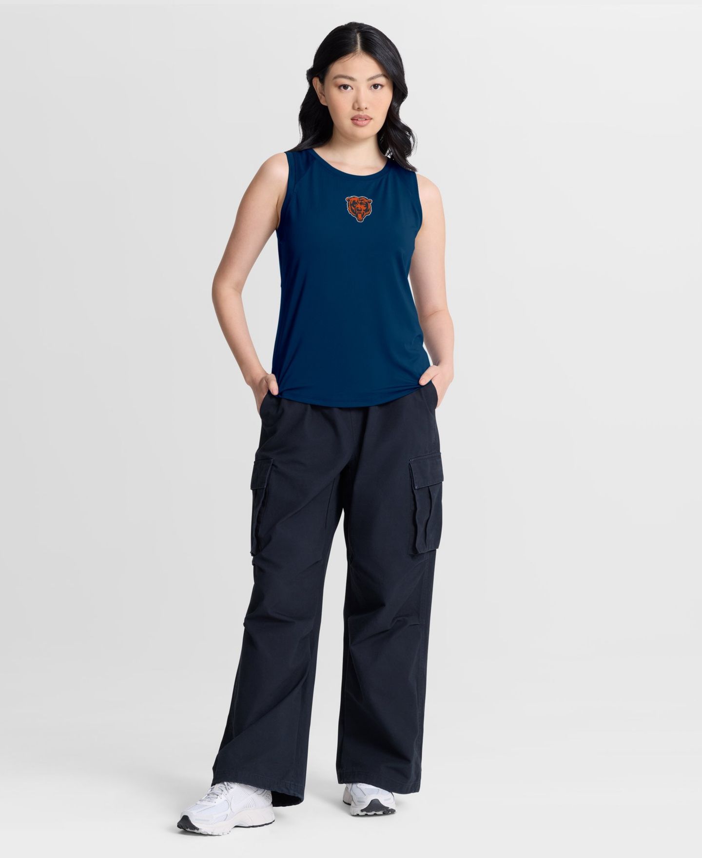 Женский топ Fanatics Chicago Bears Scoop Neck Draped Mesh Back — фото 4