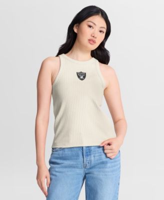 Women's Las Vegas Raiders Star Play Ribbed Crewneck Tank Top