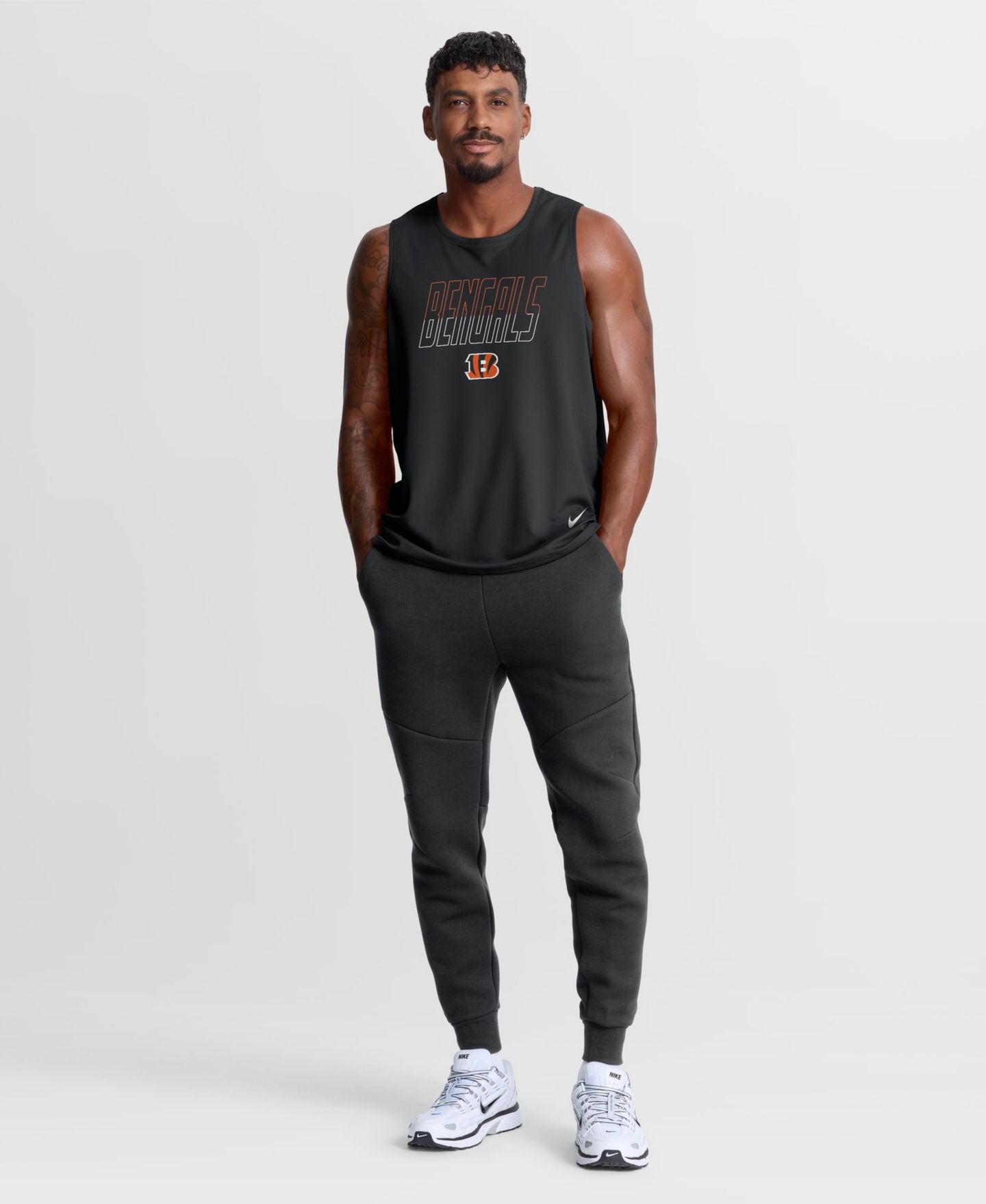 Мужской топ Nike Cincinnati Bengals Kickoff Miler Sleeveless Crewneck — фото 4