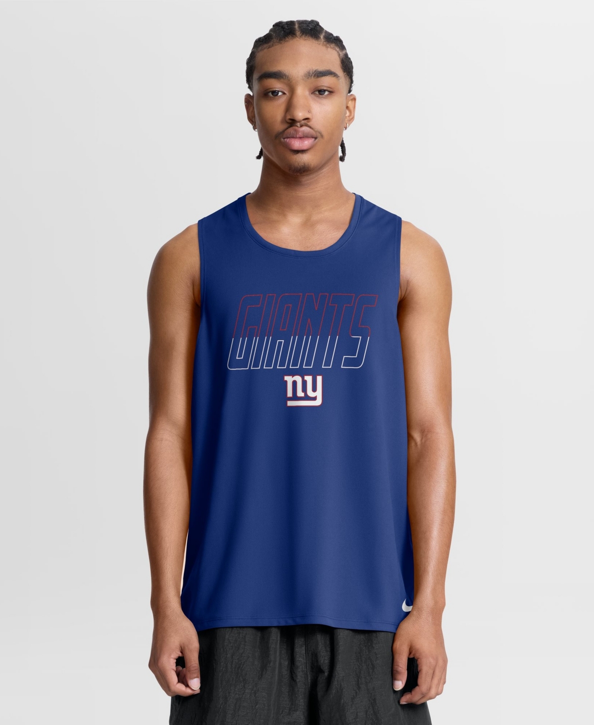 Nike Men's New York Giants Kickoff Miler Dri-fit Sleeveless Tank Top In Royal