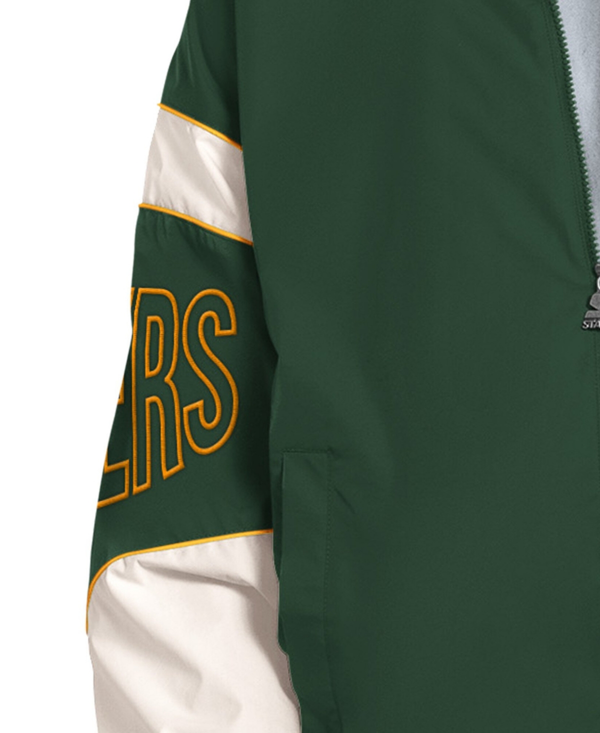 Starter Men's Green Bay Packers The Gust Water-Resistant Full-Zip Hooded Jacket