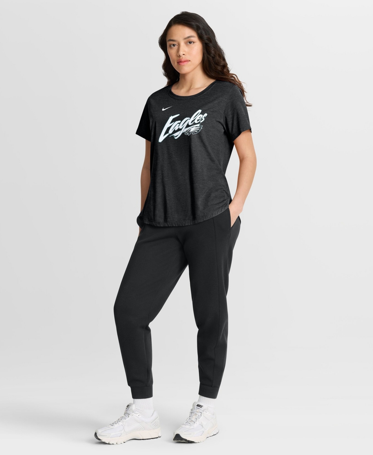 Nike Women's Philadelphia Eagles Primetime Tri-Blend Screen-Print Graphics T-Shirt