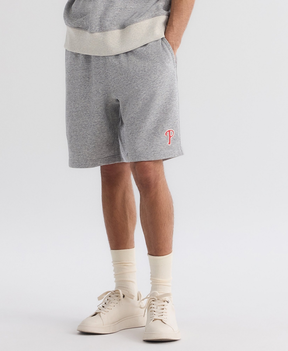 Fanatics Men's Philadelphia Phillies Iconic Terry Warm-Up Shorts, 8.25" Inseam - Heather Gray