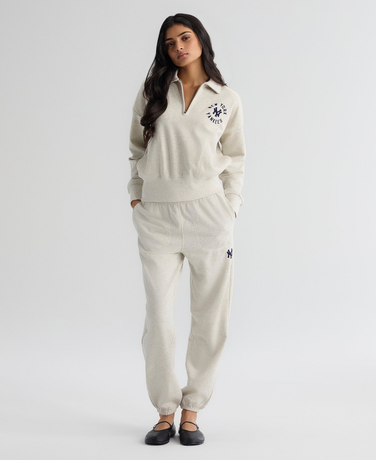 Fanatics Women's New York Yankees Iconic High-Rise Terry Track Pants