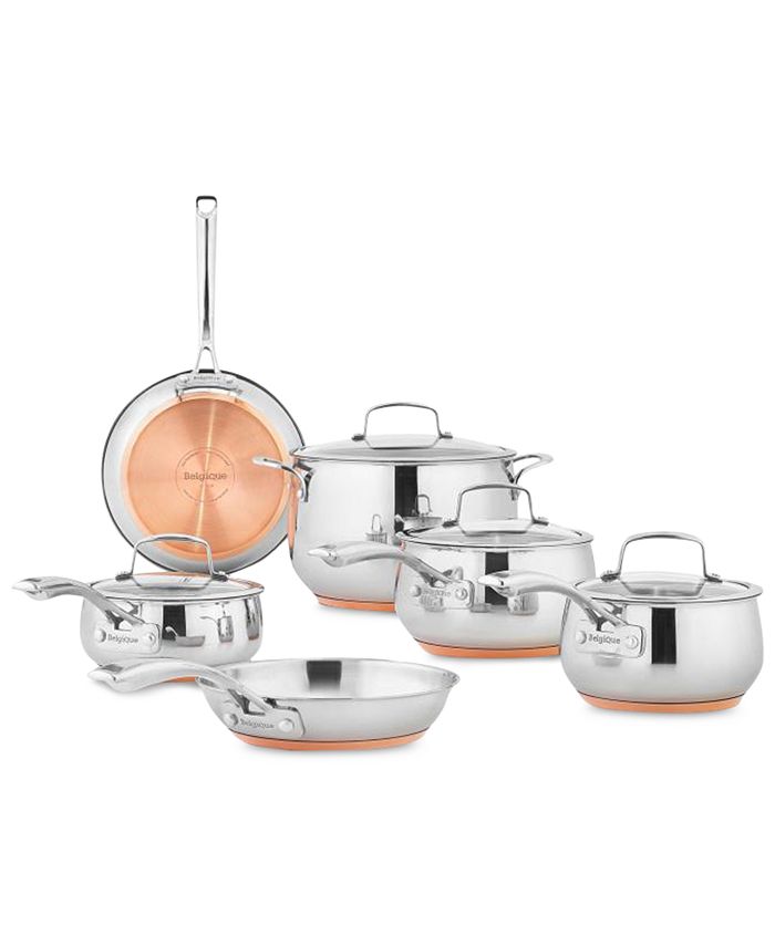 Partial Belgique Stainless Steel 11-Pc. Cookware Set, Created For Macy'S