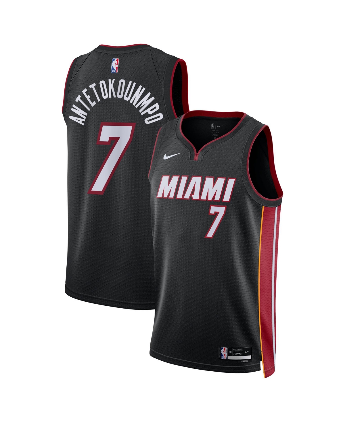 Nike Men's and Women's Miami Heat Giannis Antetokounmpo Icon Edition Swingman Jersey