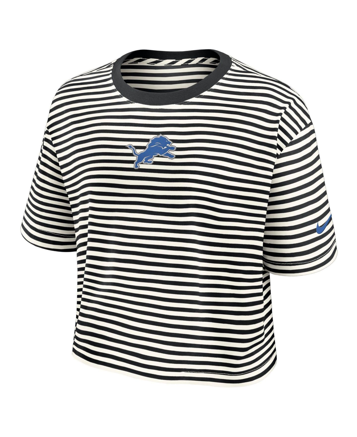 Женская футболка Nike Detroit Lions Striped Cropped — фото 4