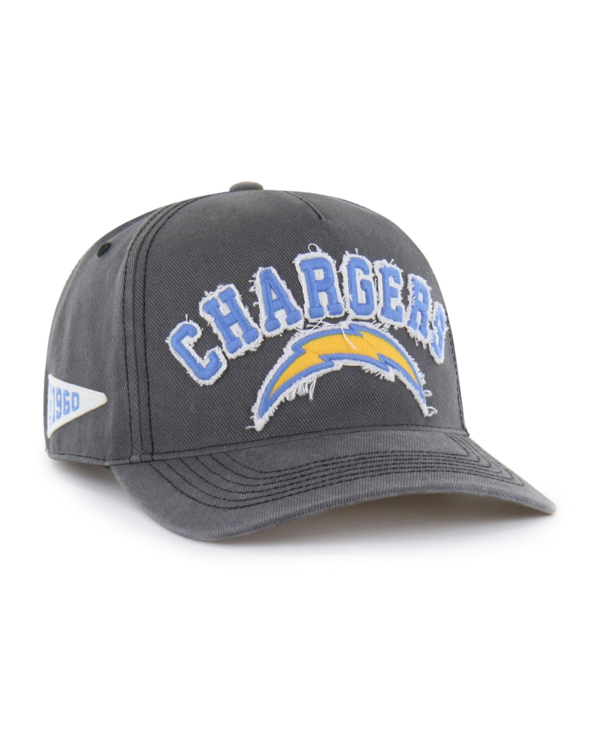 '47 Brand Los Angeles Chargers Adjustable Five-Panel Garment-Washed Snapback Cap