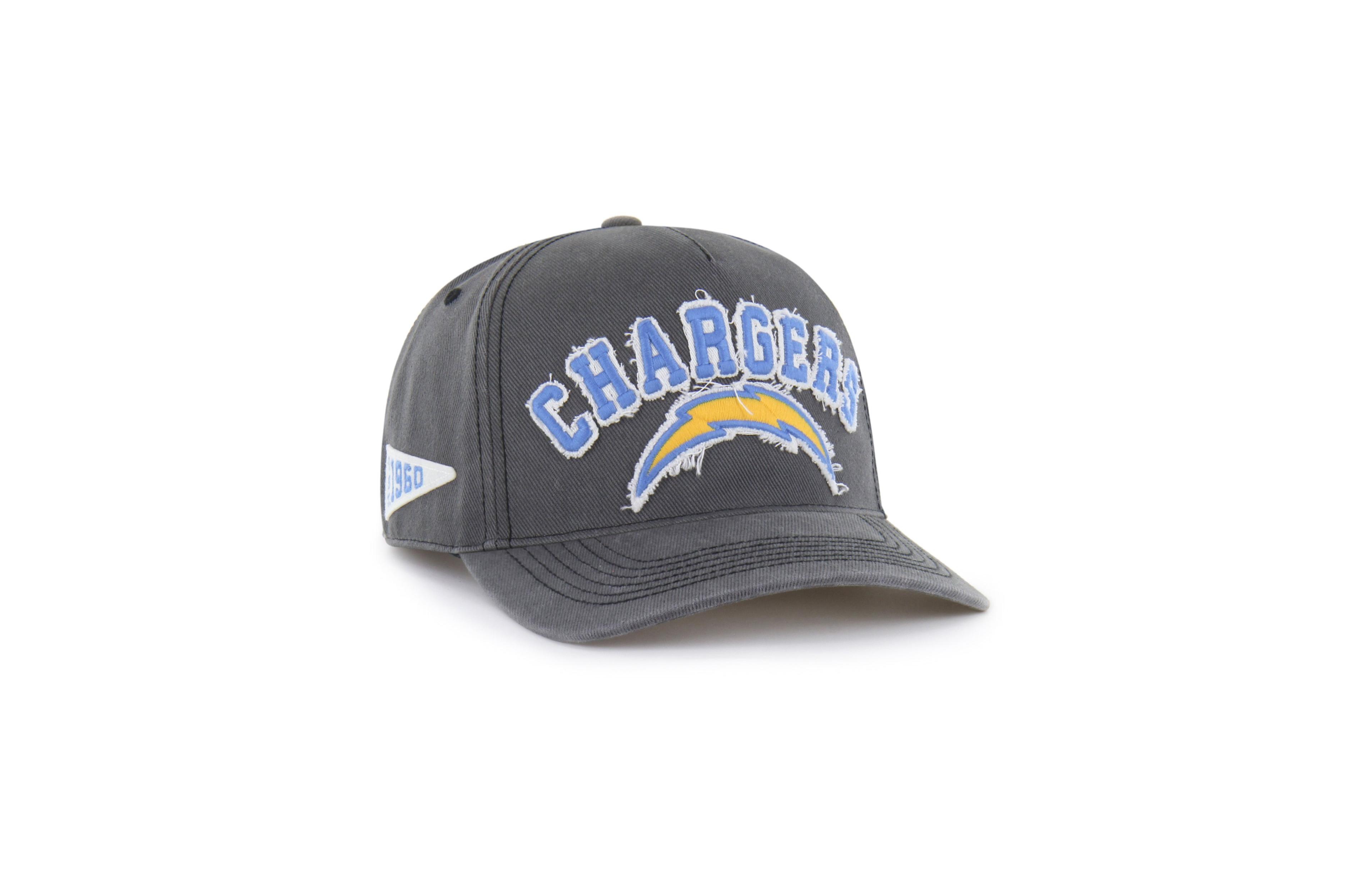 '47 Brand Los Angeles Chargers Adjustable Five-Panel Garment-Washed Snapback Cap