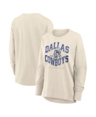 Women's Dallas Cowboys Heritage Legacy Distressed Relaxed Fit Long Sleeve T-Shirt