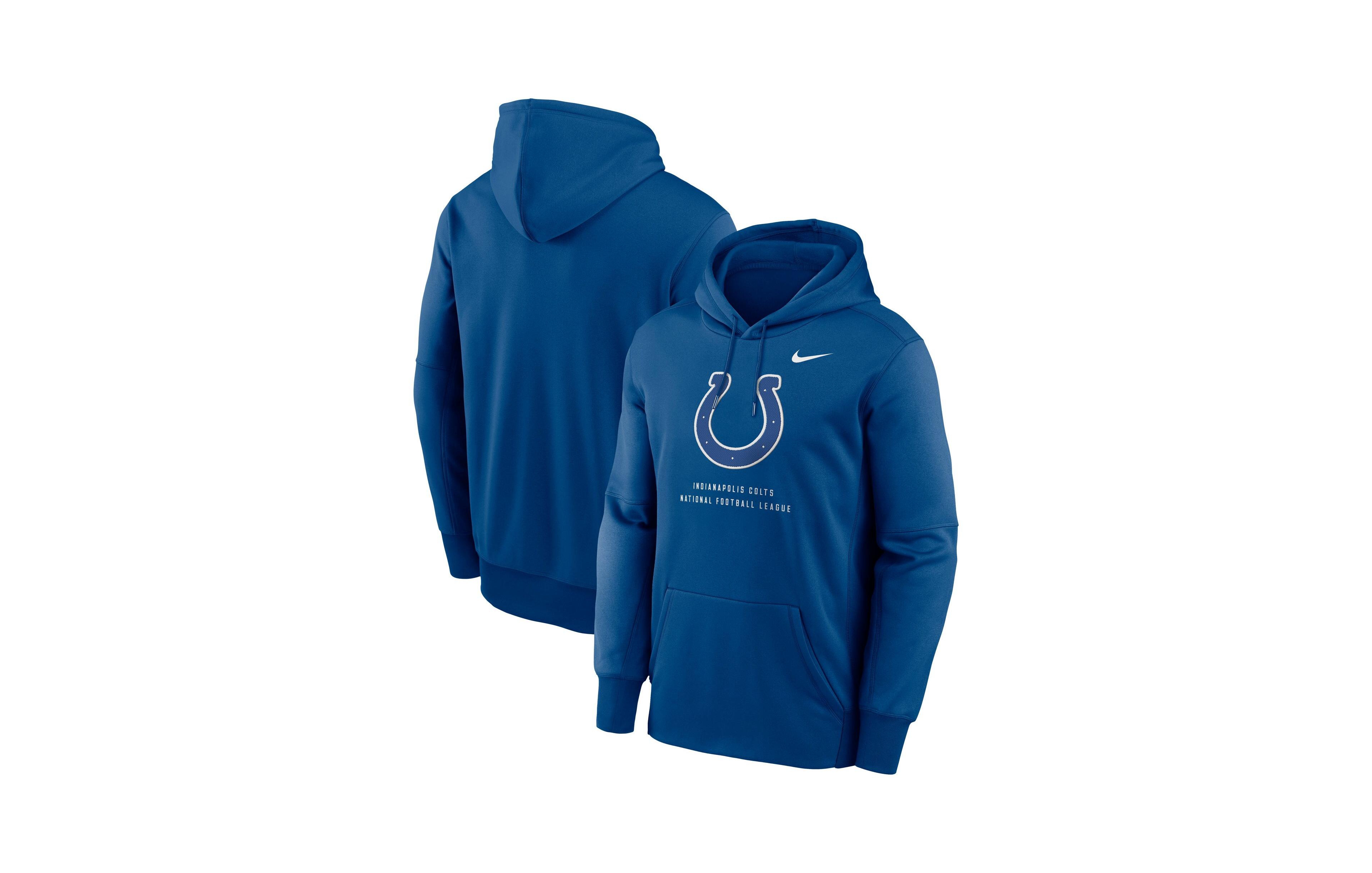 Nike Men's Indianapolis Colts Toss Sweep Two-Way Stretch Hoodie