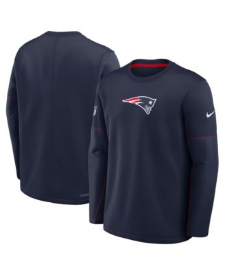 Men's New England Patriots Sideline Coaches Midweight Crewneck Sweatshirt