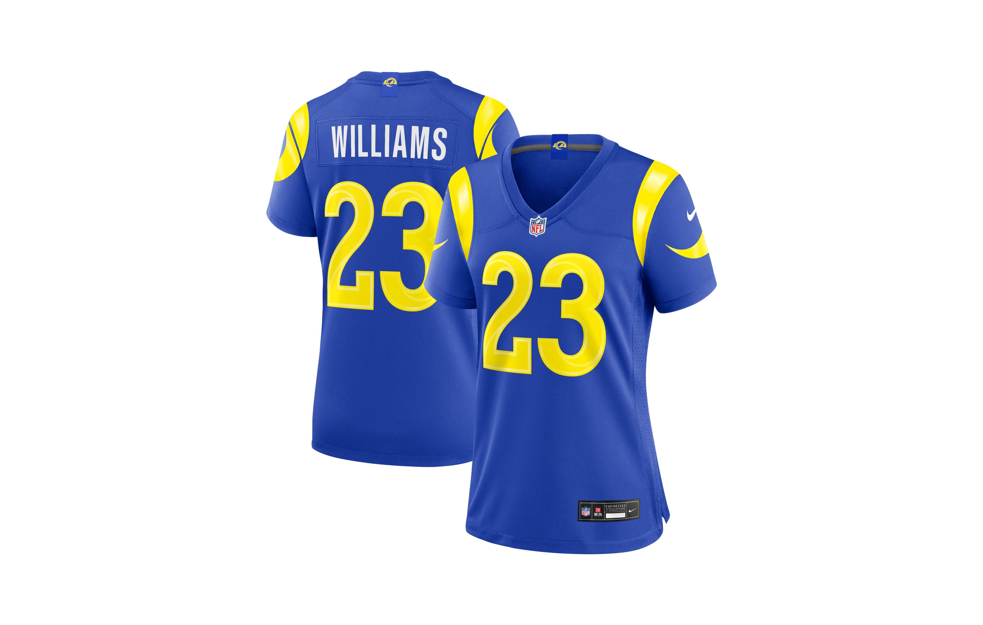 Nike Women's Los Angeles Rams Kyren Williams Game V-Neck Jersey