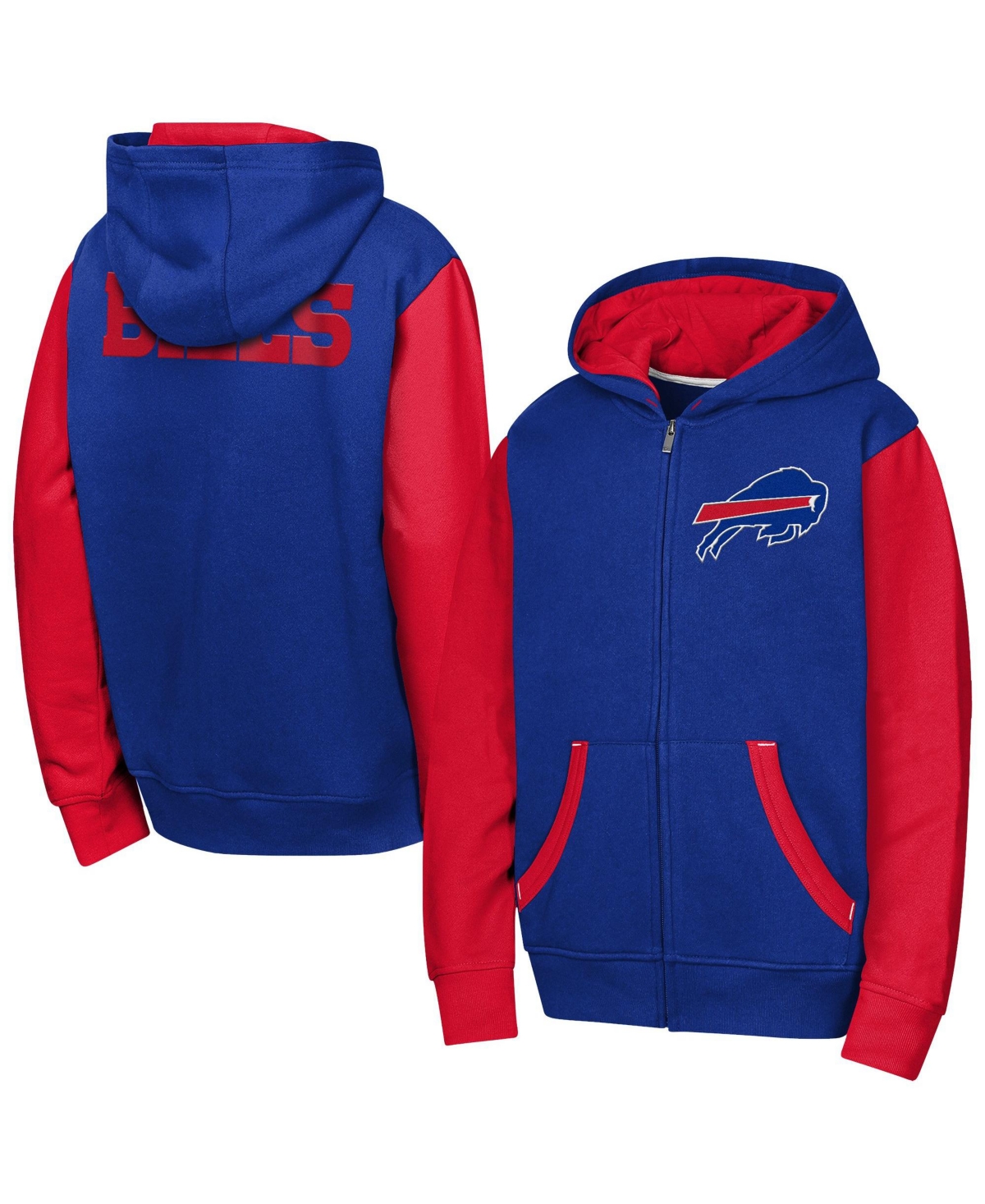 Outerstuff Kids' Boys' And Girls' Stadium Full-zip Colorblock Hoodie In Royal