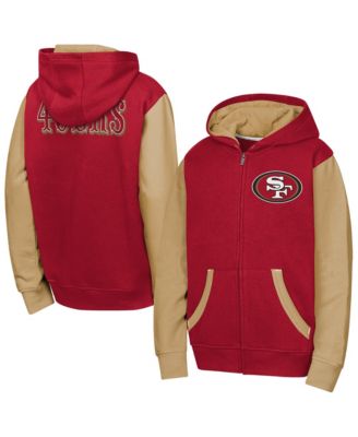 Boys' and Girls' San Francisco 49ers Color-Block Full-Zip Fleece-Lined Hoodie
