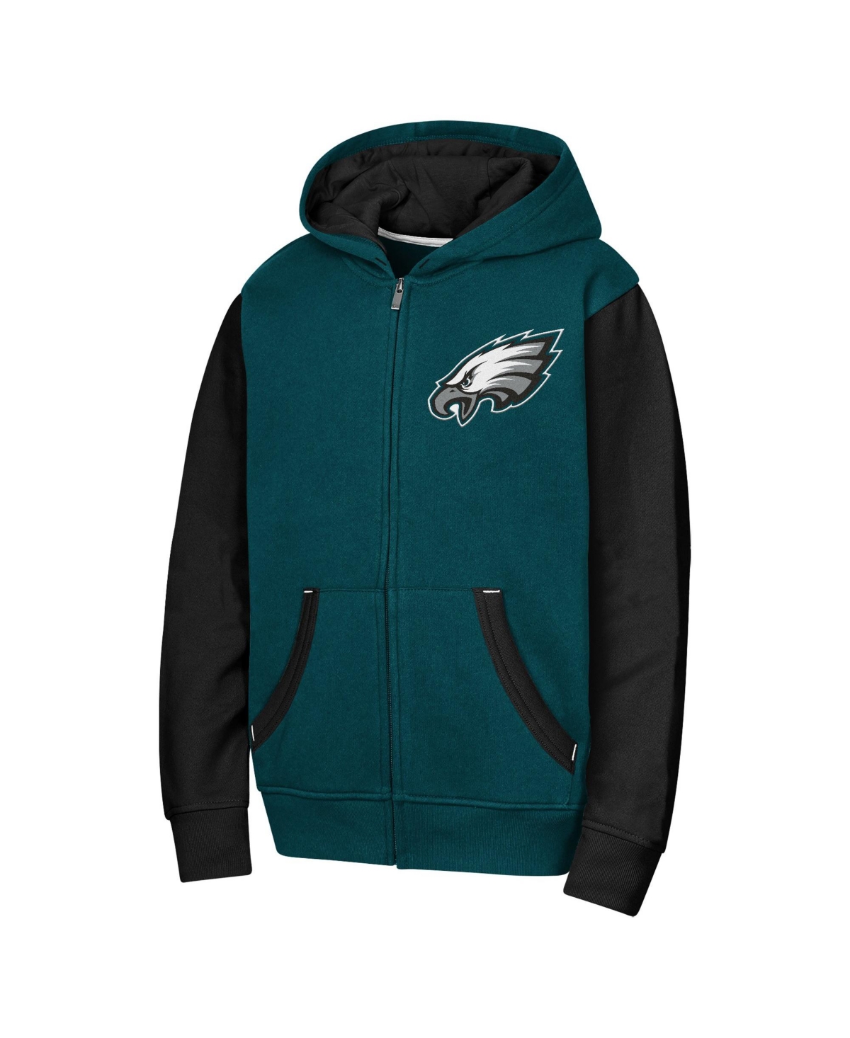 Outerstuff Boys' and Girls' Philadelphia Eagles Stadium Fleece Lining Full-Zip Hoodie
