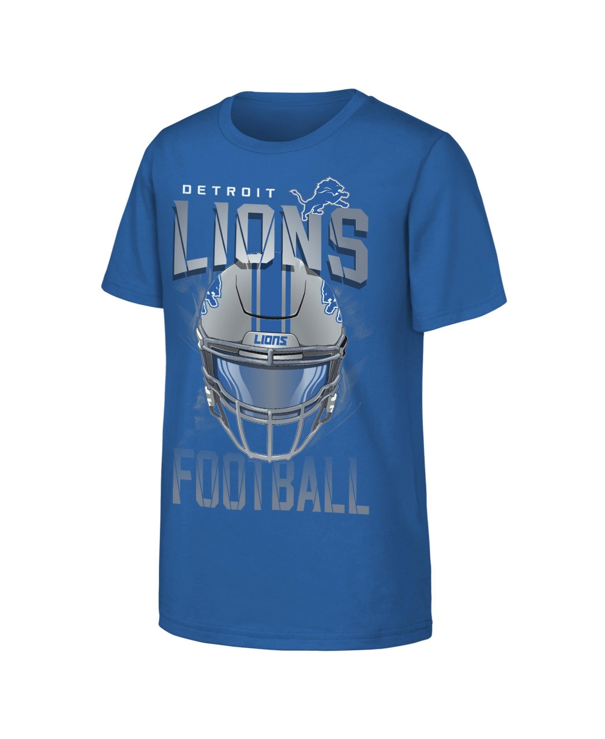 Outerstuff Boys' and Girls' Detroit Lions Graphic Short-Sleeve T-Shirt - Blue
