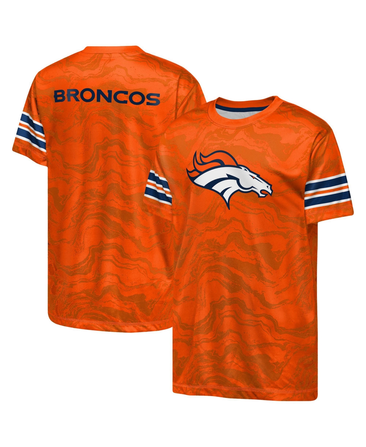 Outerstuff Boys' and Girls' Denver Broncos Slant Route Graphic Regular-Fit T-Shirt