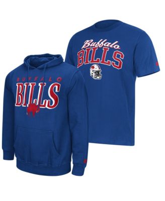 Men's 2-Piece Buffalo Bills Vintage Logo Durable-Stretch Hoodie and T-Shirt Set