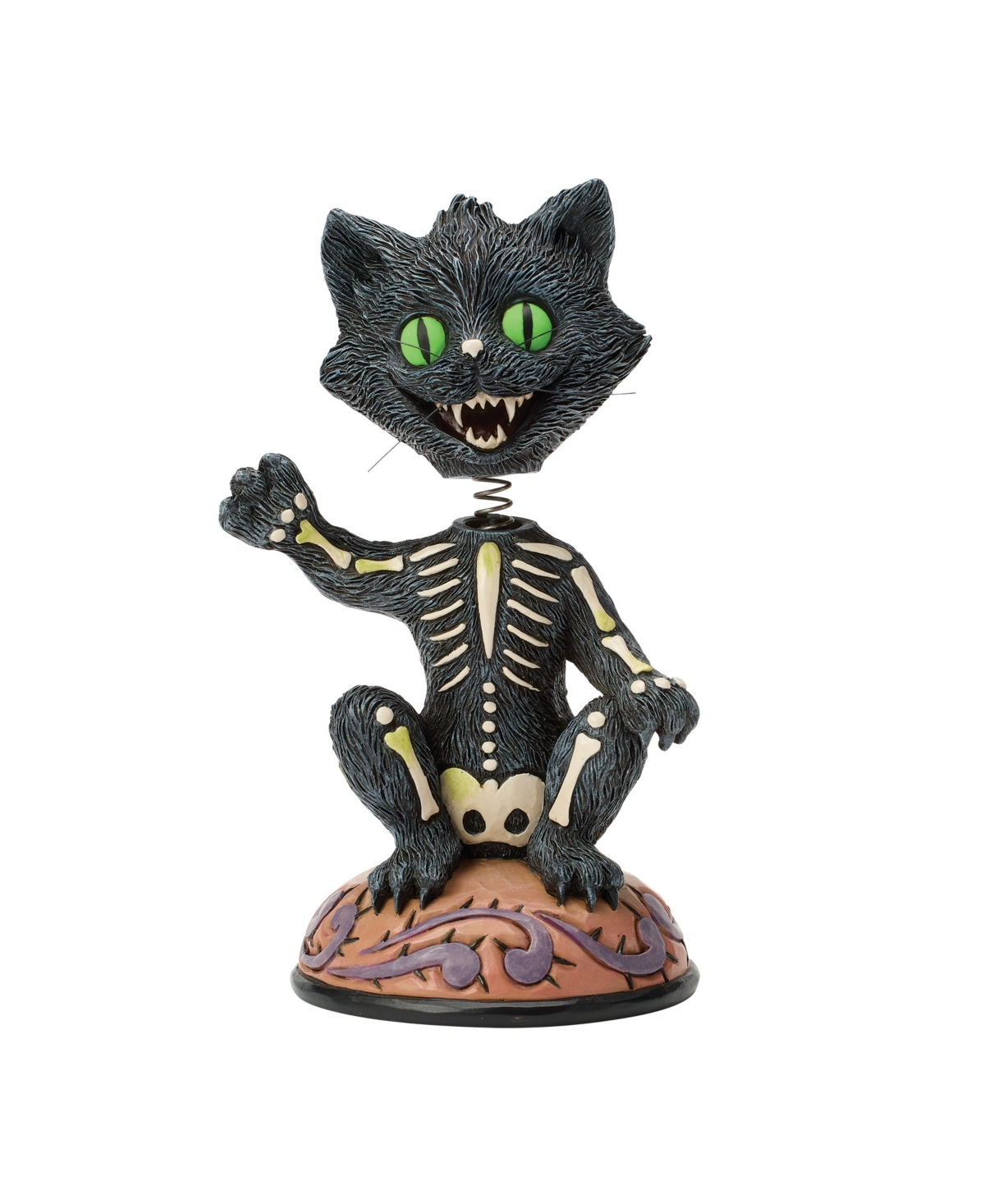 Jim Shore Halloween Bobble Head Black Cat Figurine