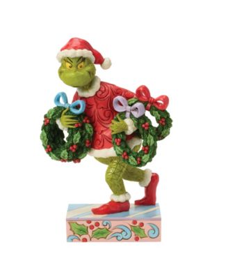 Dr. Seuss The Grinch with Multiple Wreaths Figurine