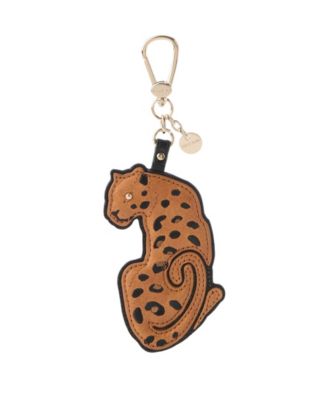 Leather Leopard Bag Charm