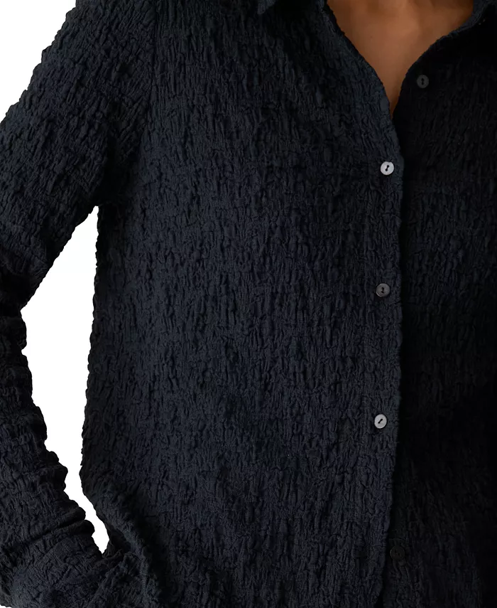 Women's Long-Sleeve Classic Collar Slim Blouse - thumbnail 10