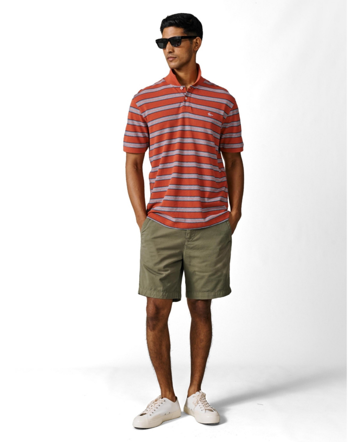 Aubin Men's Blair Pique Stripe Polo Shirt