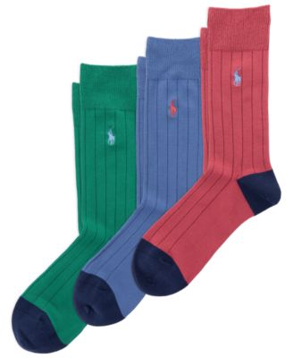Men's Soft Touch Rib Dress Socks, 3-Pack