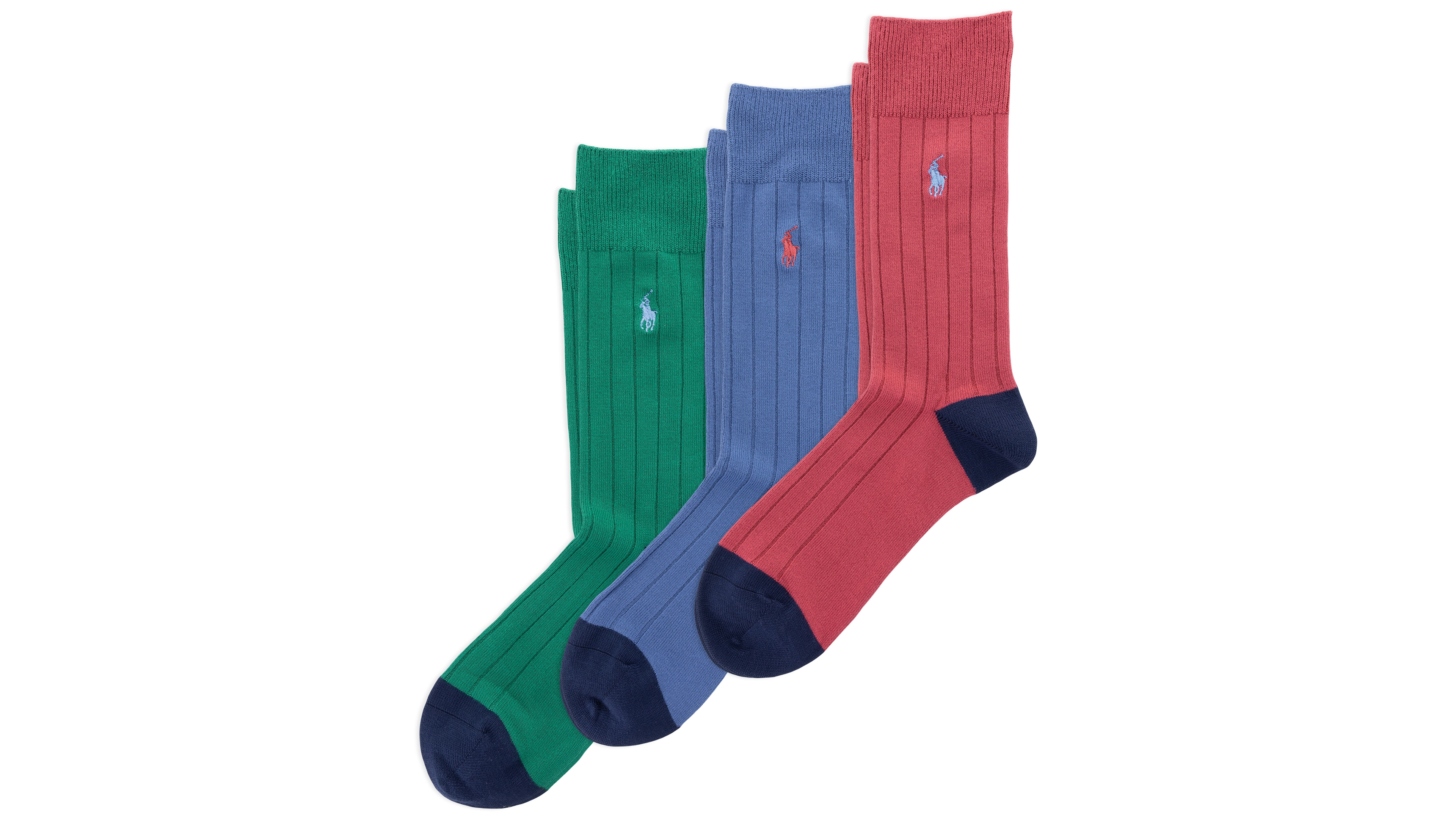 Polo Ralph Lauren Men's 3-Pack Soft Touch Rib Dress Socks