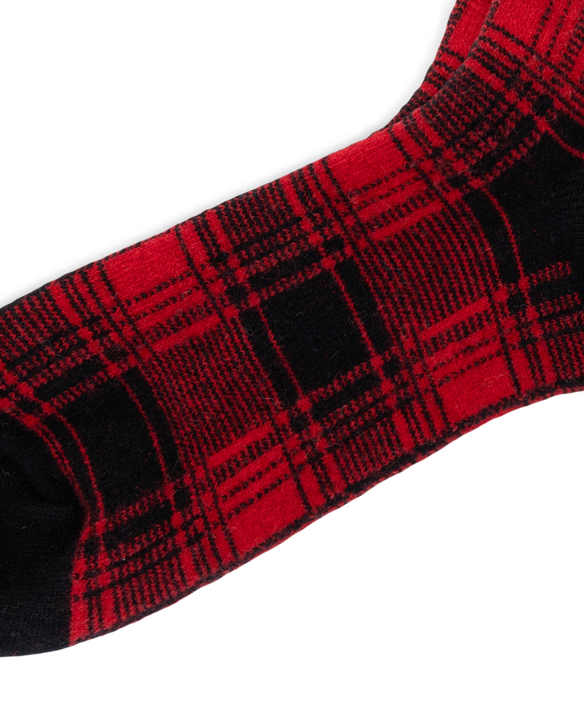 Polo Ralph Lauren Men's Polo Bear Plaid Ribbed-Cuff Wool-Blend Boot Socks