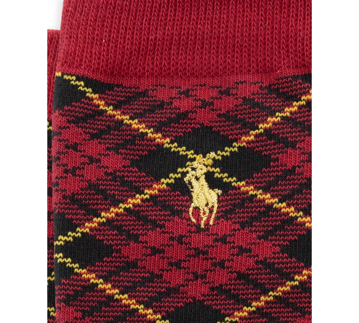 Polo Ralph Lauren Boys' 4-11 Cotton-Blend Ribbed Argyle Crew Socks, 3-Pack