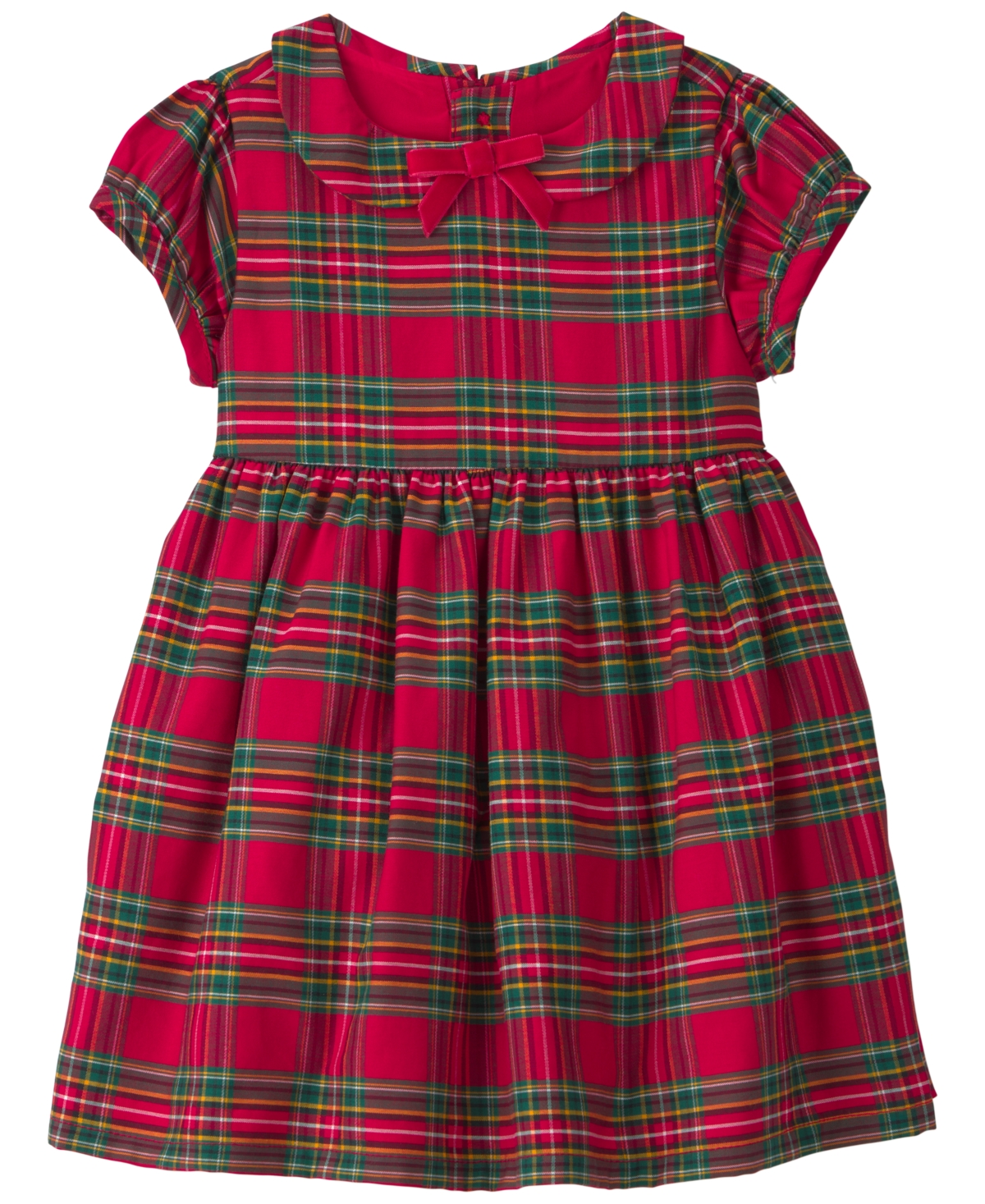 Carter's Baby Girls' Peter Pan Collar Holiday Plaid Dress and Diaper Cover, 2-Piece Set