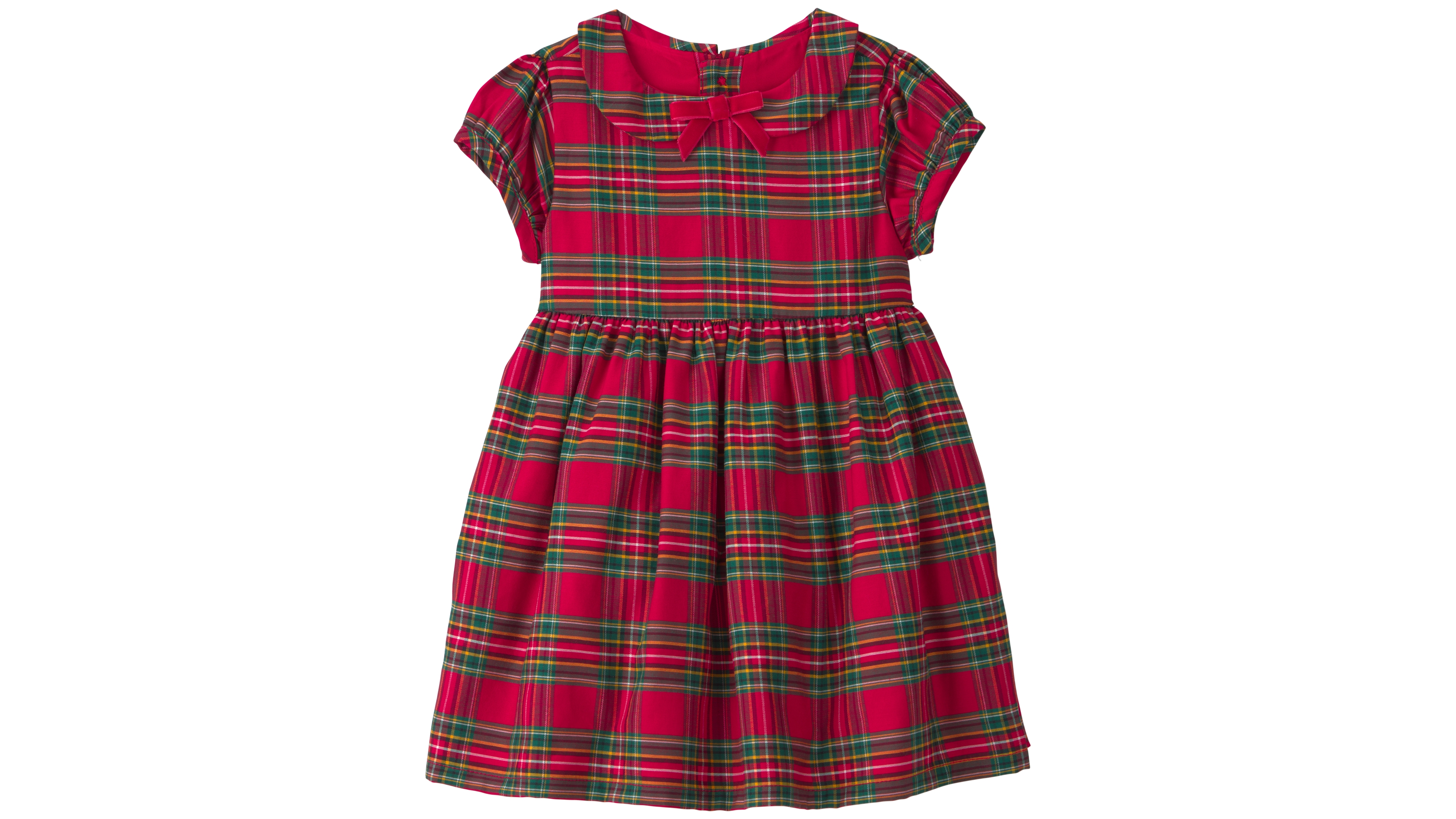 Carter's Baby Girls' Peter Pan Collar Holiday Plaid Dress and Diaper Cover, 2-Piece Set