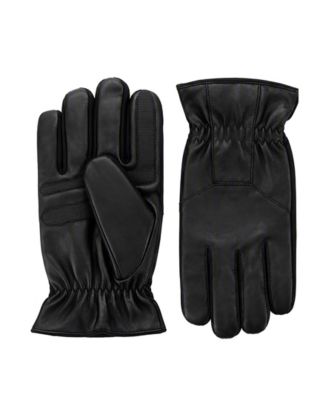 Men's Touchscreen Water-Resistant Leather Gloves