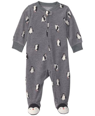 Baby Boys' Penguin Fleece 2-Way Zip Sleep & Play