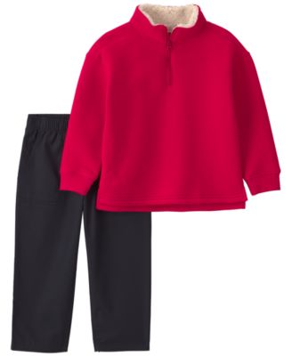 Toddler Boys' 2T-5T Quarter-Zip Fleece Pullover and Pant Set